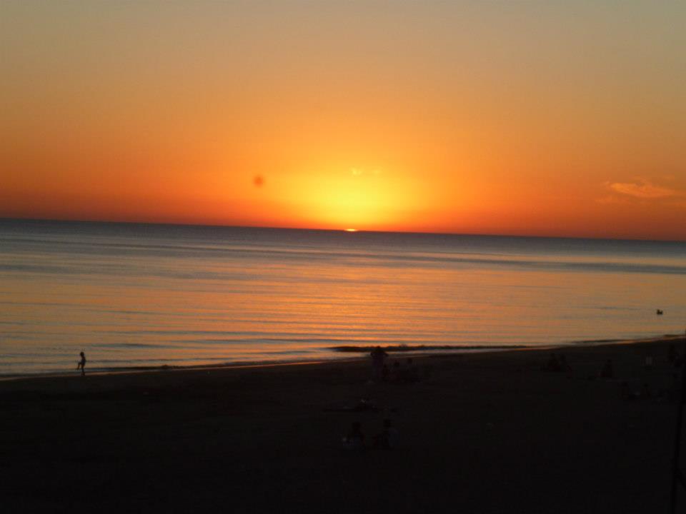 Sonnenuntergang über dem Río de la Plata