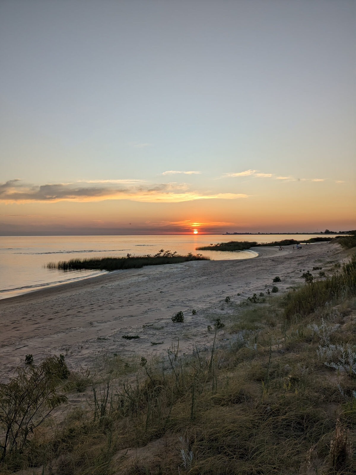 Abendstimmung über dem Río de la Plata am Küstenprojekt bei Juan Lacaze