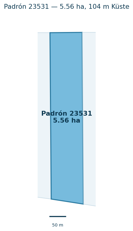 Katasterskizze Padrón 23531