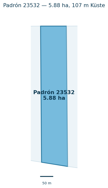 Katasterskizze Padrón 23532