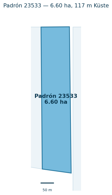 Katasterskizze Padrón 23533